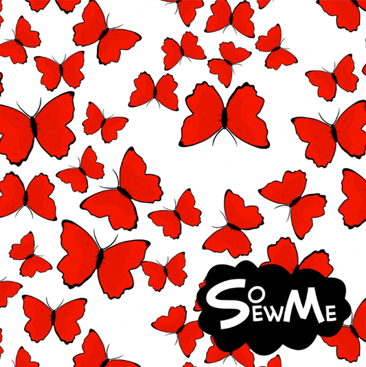 Butterflies Red TRYCKS PÅ BESTÄLLNING