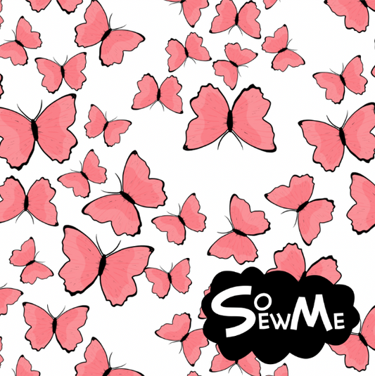 Butterflies Pink TRYCKS PÅ BESTÄLLNING