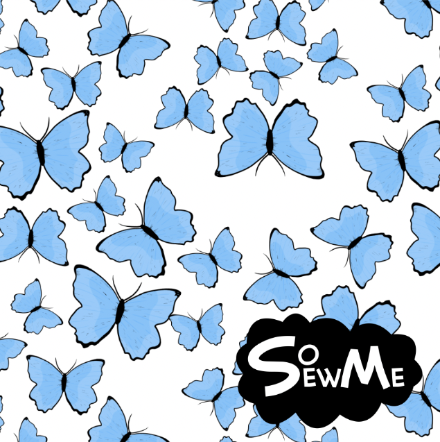 Butterflies Blue TRYCKS PÅ BESTÄLLNING