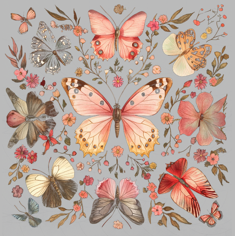 DTF-Tryck Barn Fjärilar