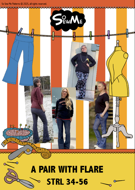 A Pair with Flare Strl 34-56 Pappersmönster