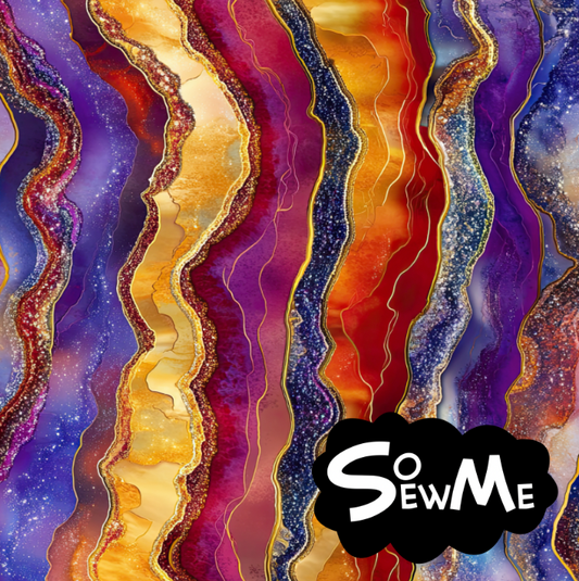 Agate Vertical Purple Gold TRYCKS PÅ BESTÄLLNING