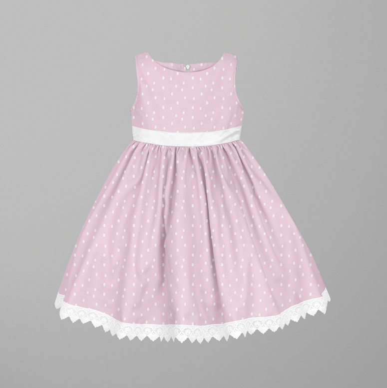 Gardening Dots Pink TRYCKS PÅ BESTÄLLNING