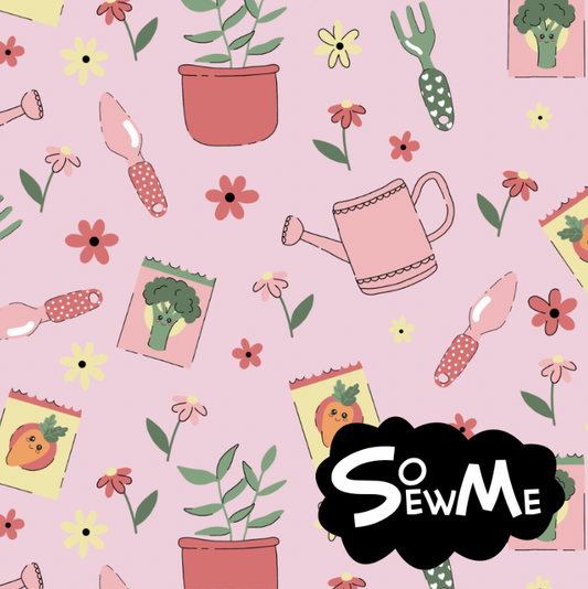 Gardening Fun Pink TRYCKS PÅ BESTÄLLNING