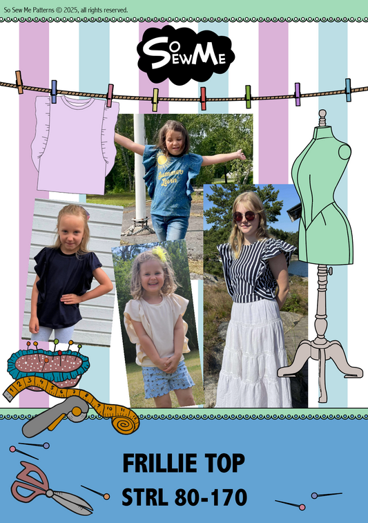 Frillie Top Strl 80-170 Pappersmönster