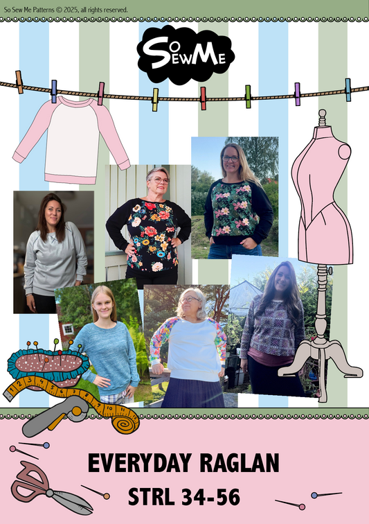 Everyday Raglan Strl 34-56 Pappersmönster FÖRHANDSBOKNING