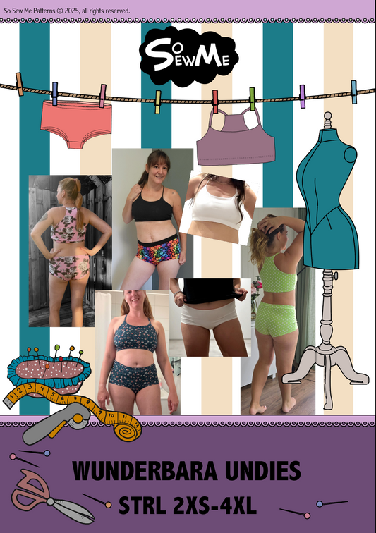 Wunderbara Undies Strl 2XS-4XL Pappersmönster FÖRHANDSBOKNING