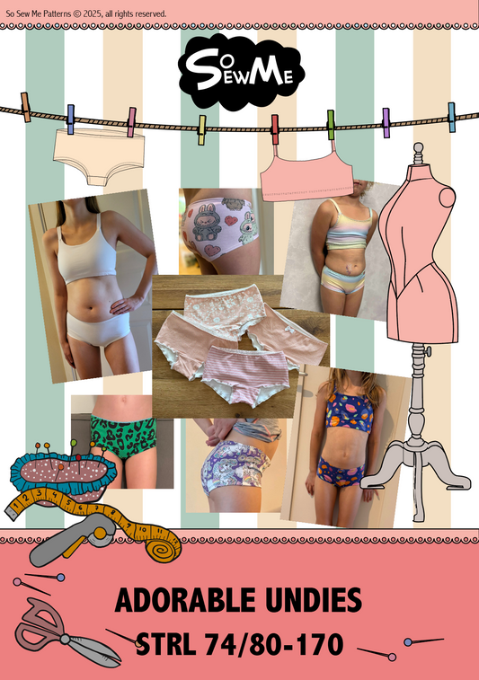 Adorable Undies Strl 74/80-170 Pappersmönster FÖRHANDSBOKNING