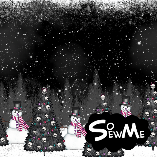 Creepy Xmas Panel 1 m x FB TRYCKS PÅ BESTÄLLNING