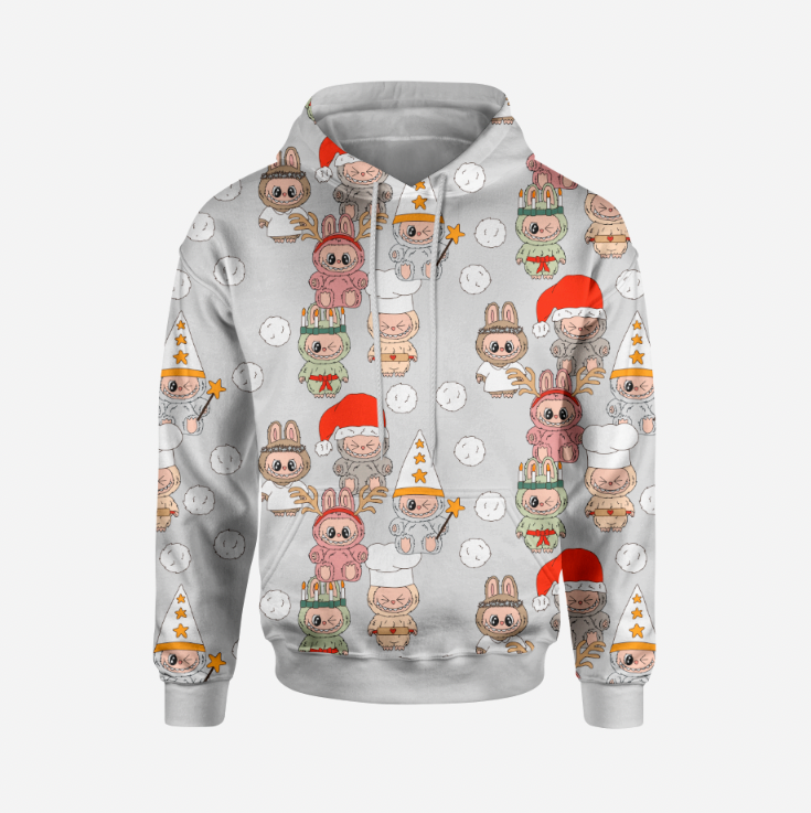 Xmas Monsters Grey TRYCKS PÅ BESTÄLLNING