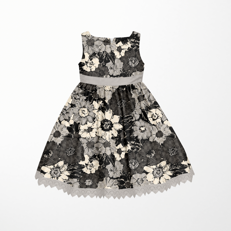 Abstract Flowers Black TRYCKS PÅ BESTÄLLNING FEB-MARS 2026