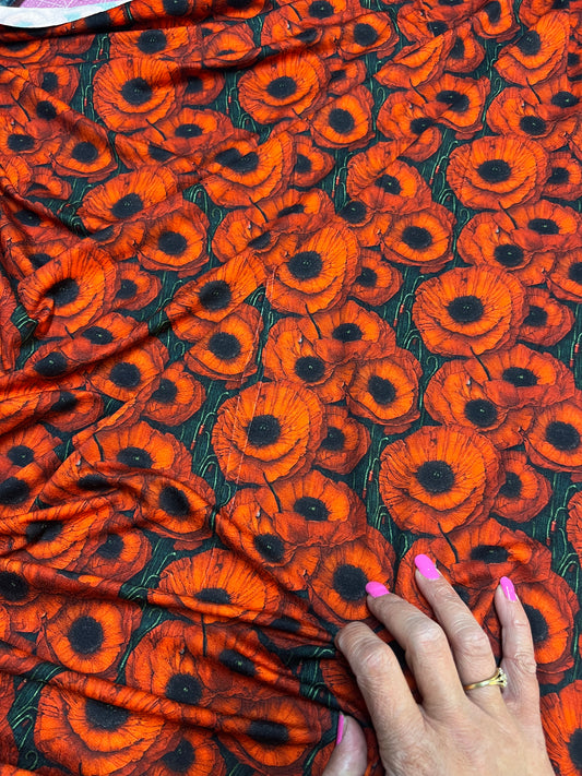 Röd Vallmo Viscosejersey