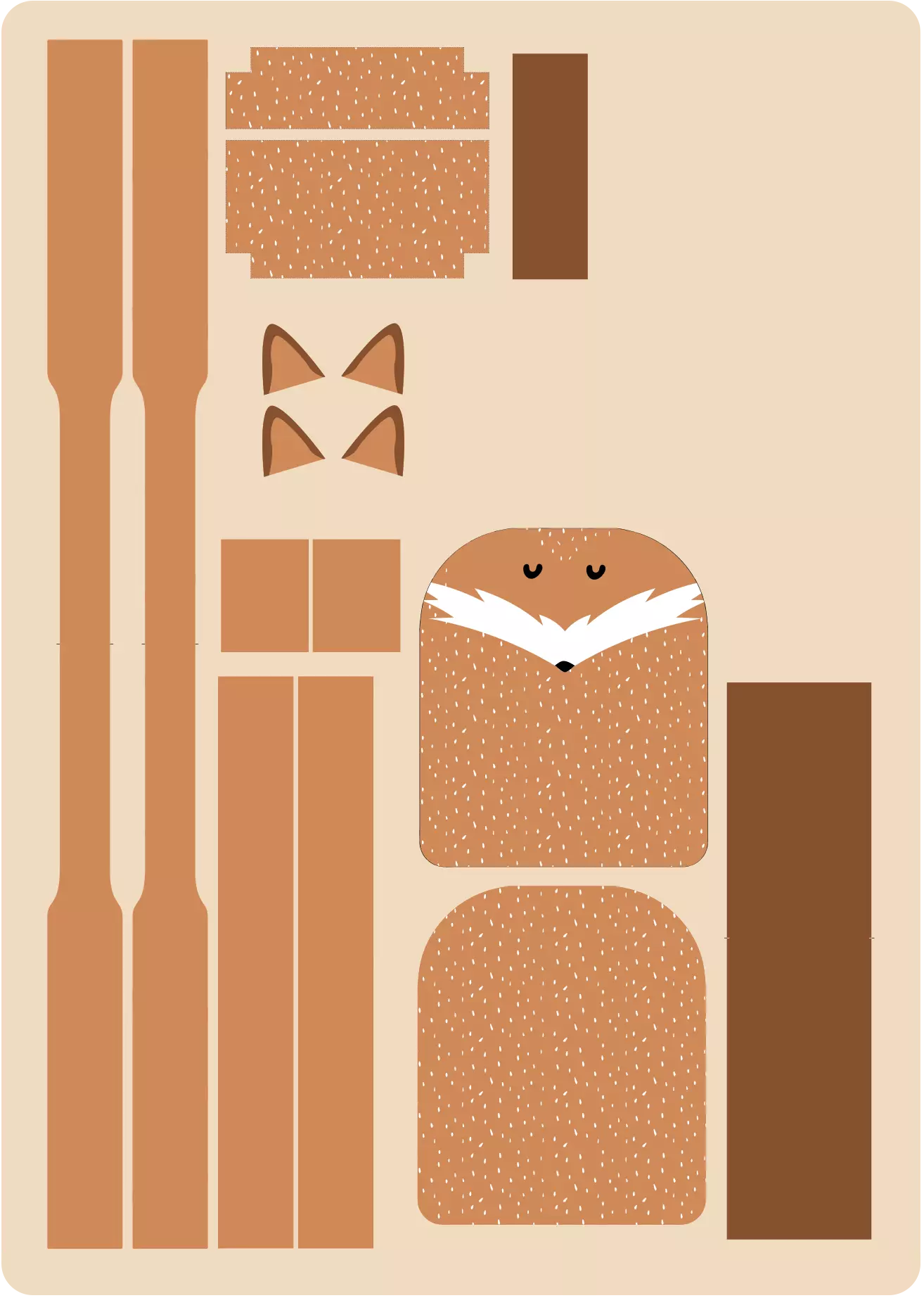 Ryggsäckspanel Räv TRYCKS PÅ BESTÄLLNING