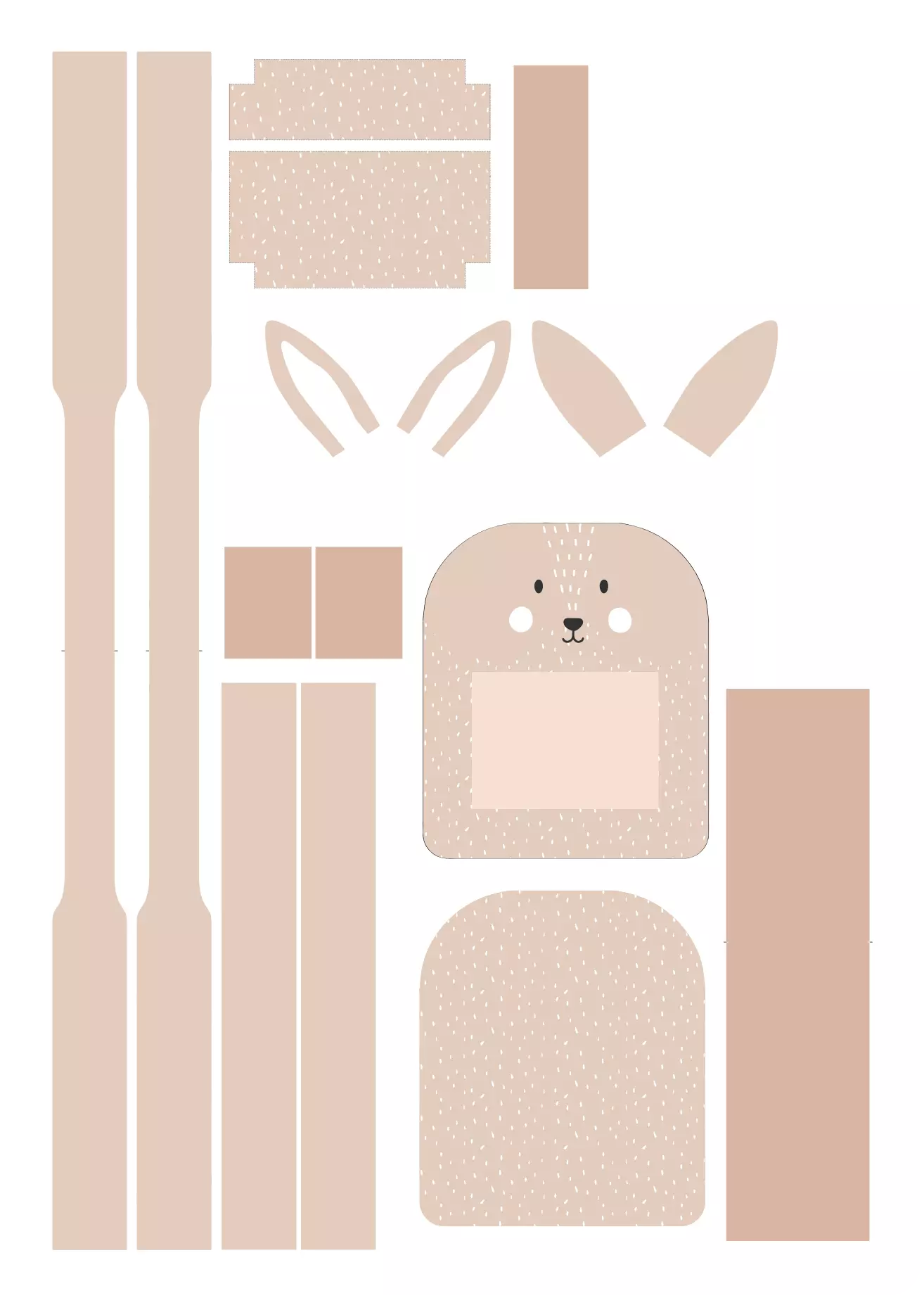 Ryggsäckspanel Kanin TRYCKS PÅ BESTÄLLNING