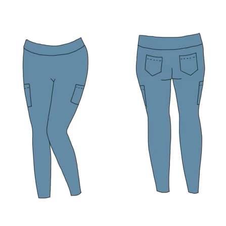THE Leggings Strl 34-56 PDF-mönster