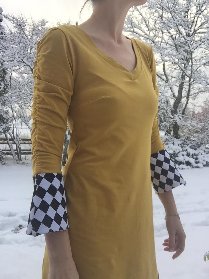 Power Sleeve Dress Strl 34-56 PDF-mönster