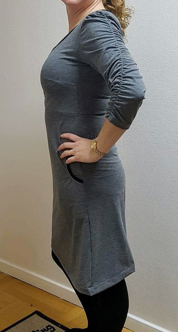 Power Sleeve Dress Strl 34-56 PDF-mönster