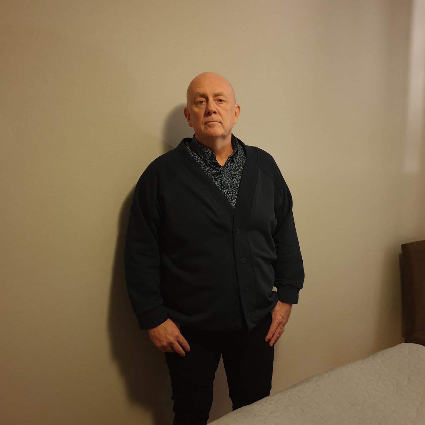 Those BaumwULLE Cardigans Herr Strl 2XS-5XL Pappersmönster