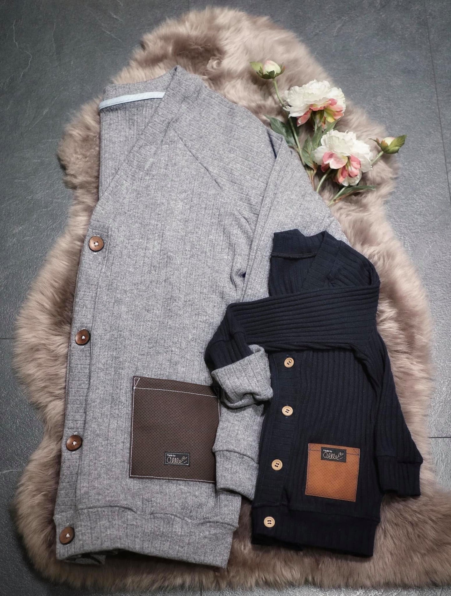 Those BaumwULLE Cardigans Herr Strl 2XS-5XL Pappersmönster