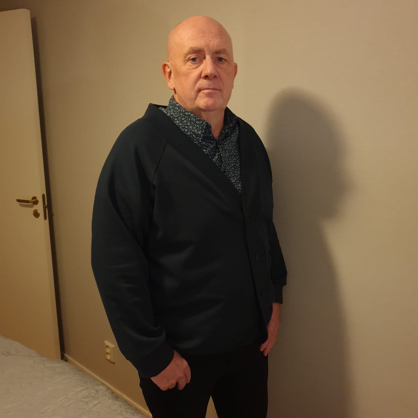 Those BaumwULLE Cardigans Herr Strl 2XS-5XL Pappersmönster