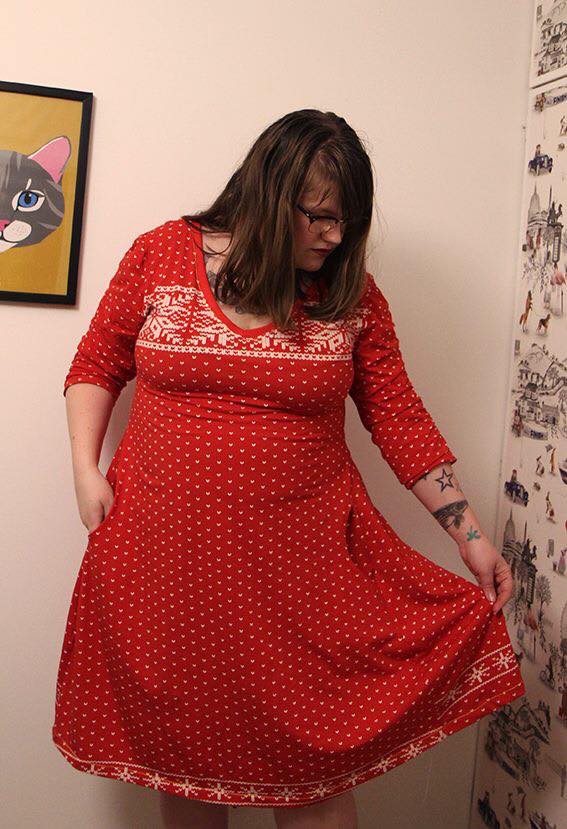 Power Sleeve Dress Strl 34-56 PDF-mönster