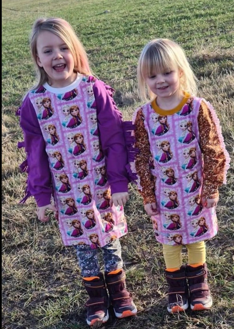 Fab Fringe Dress Strl 68-170 PDF-mönster