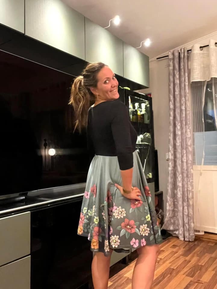 Blueberry Pie Dress Strl 34-56 PDF-mönster