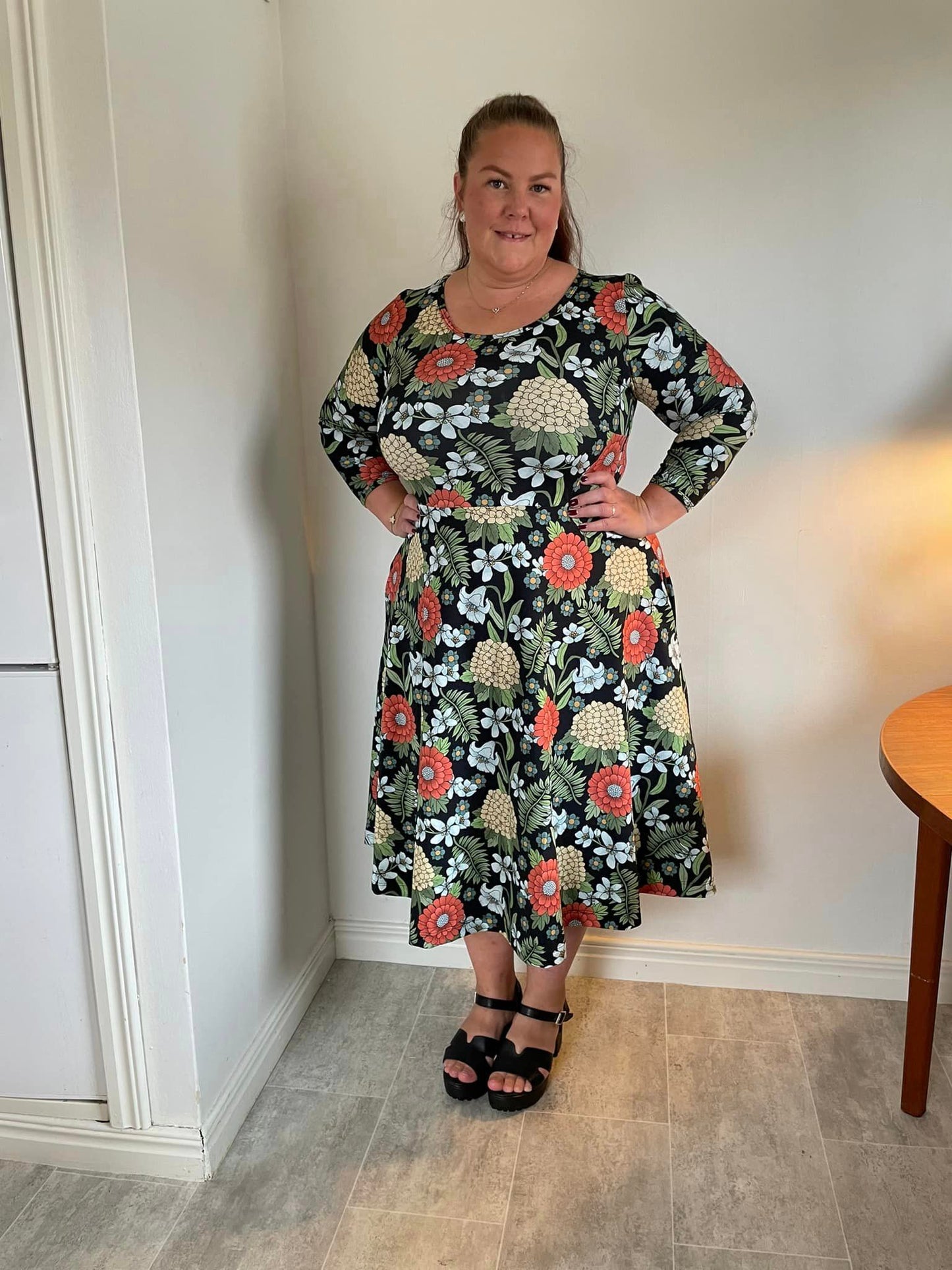 Blueberry Pie Dress Strl 34-56 PDF-mönster