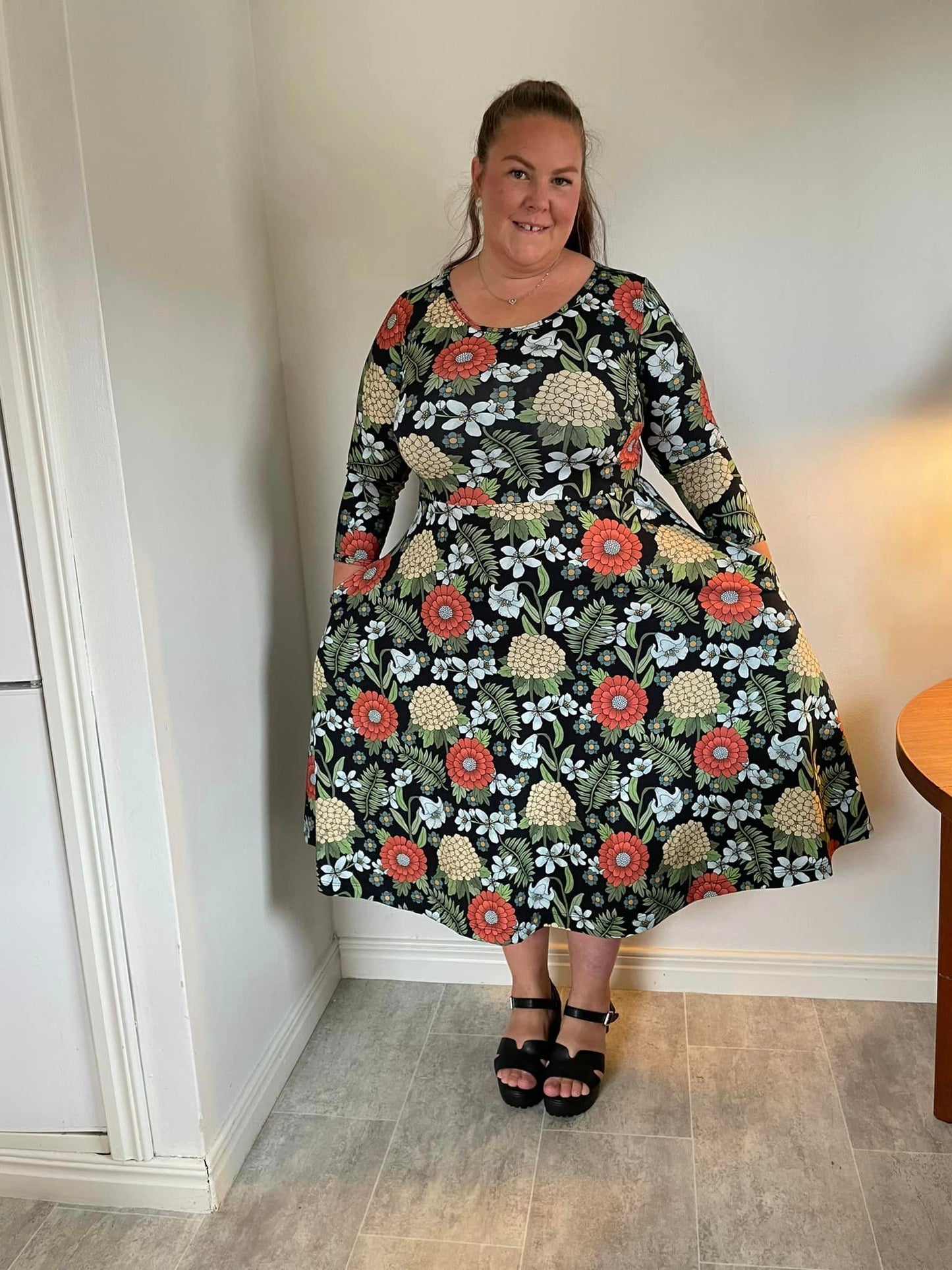 Blueberry Pie Dress Strl 34-56 PDF-mönster