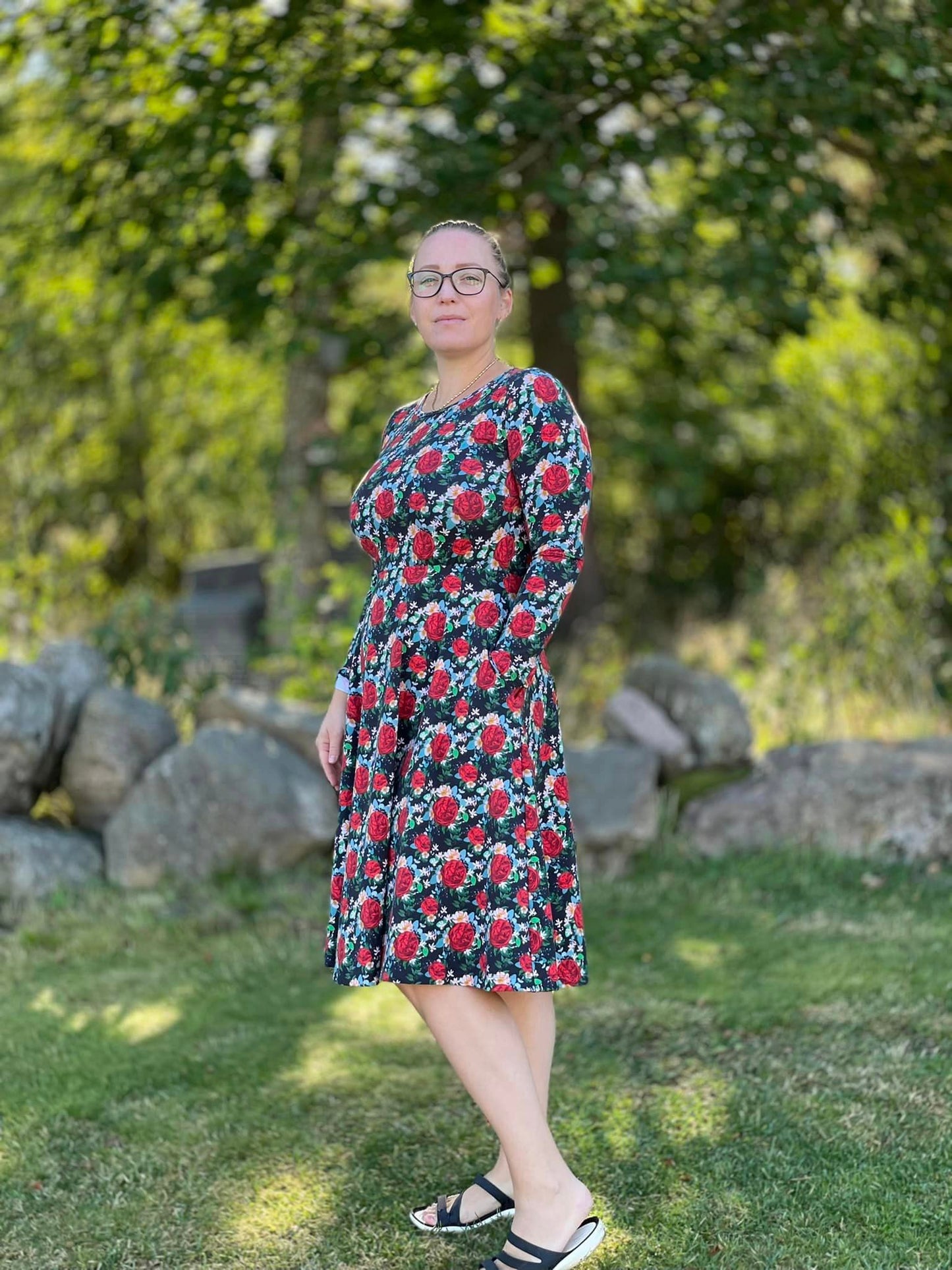 Blueberry Pie Dress Strl 34-56 PDF-mönster