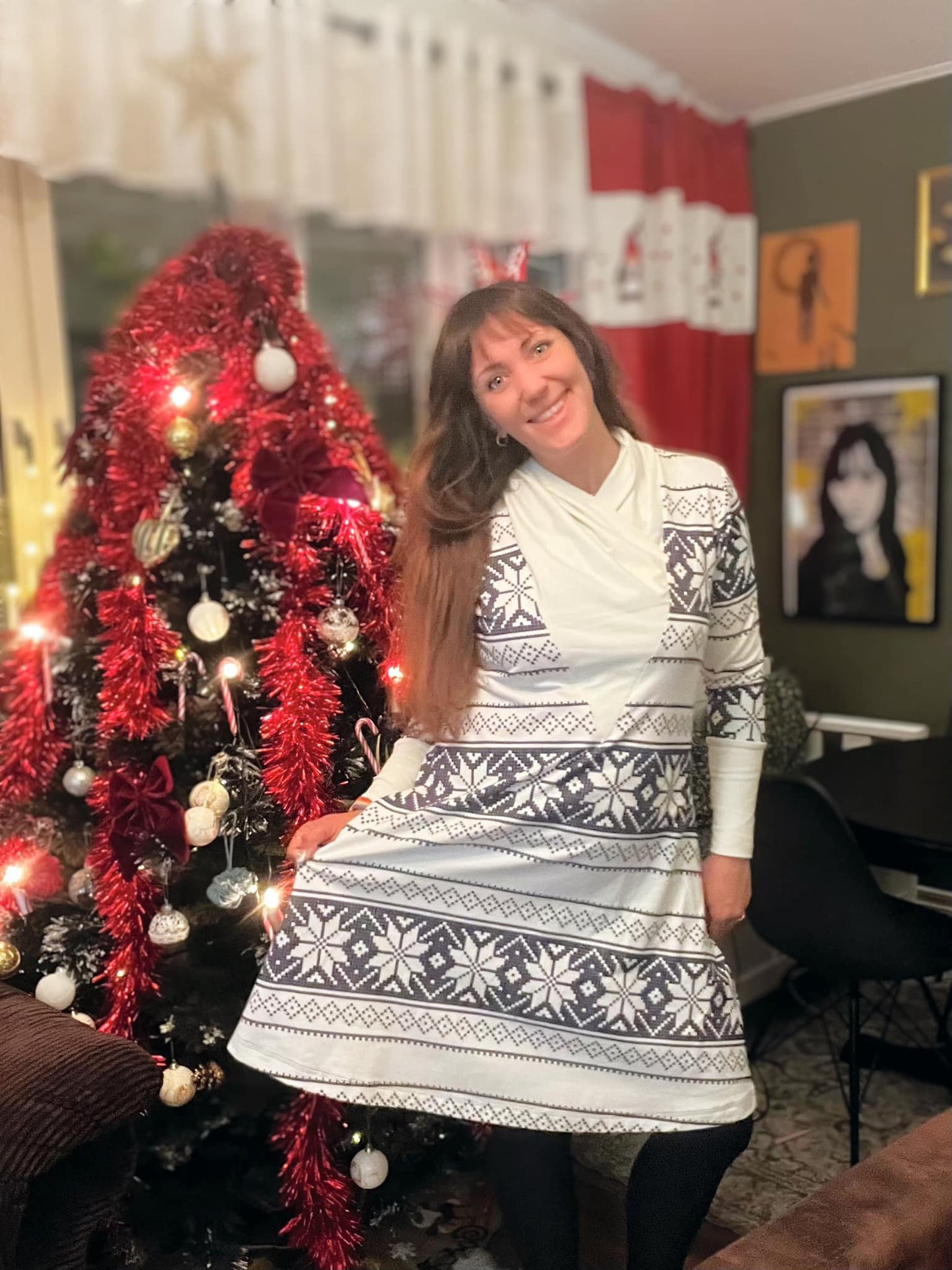 Snob Sweater Dress Strl 34-56 Pappersmönster