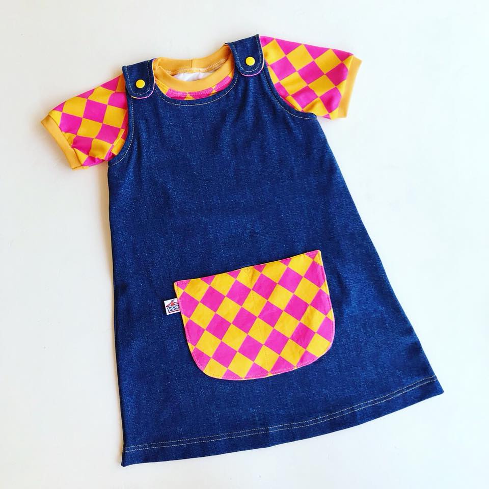 Karlssons Dungaree Dress Strl 62-164 PDF-mönster