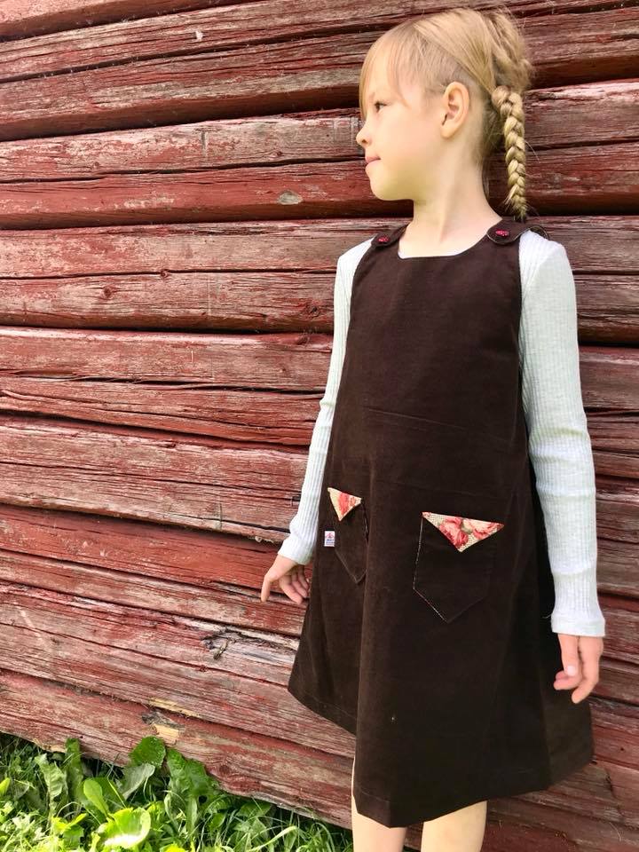 Karlssons Dungaree Dress Strl 62-164 PDF-mönster