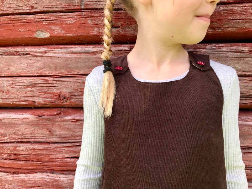 Karlssons Dungaree Dress Strl 62-164 PDF-mönster