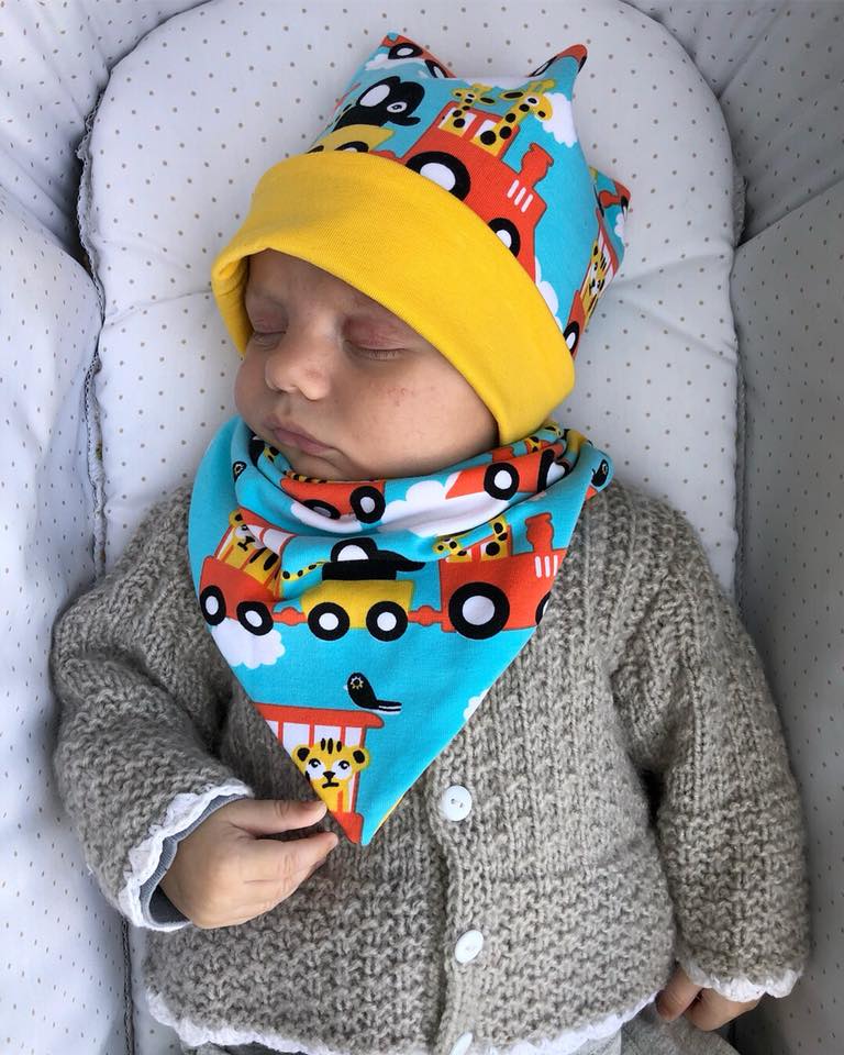 Plus Plus Hat & Scarf strl Prematur-Herr PDF-mönster