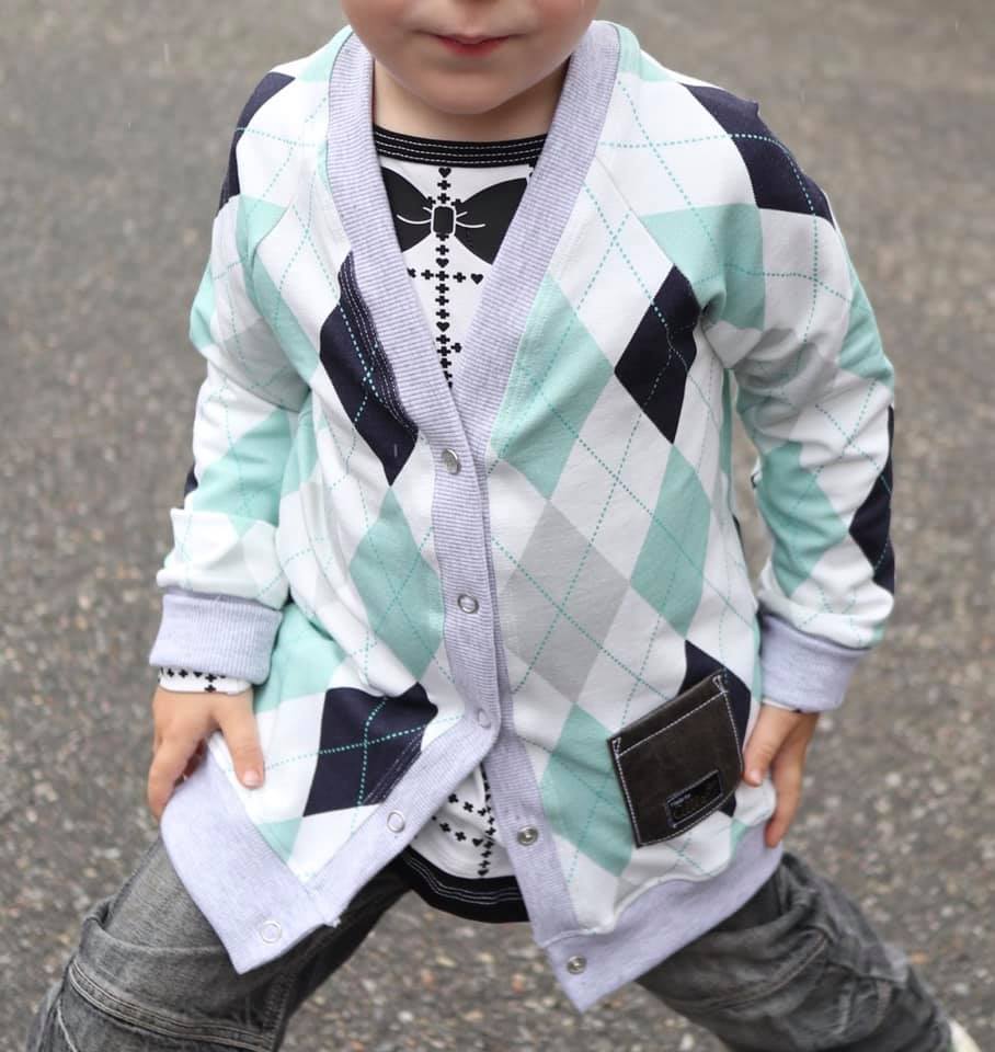 That BaumwULLE Cardigan Strl 56-170 Pappersmönster