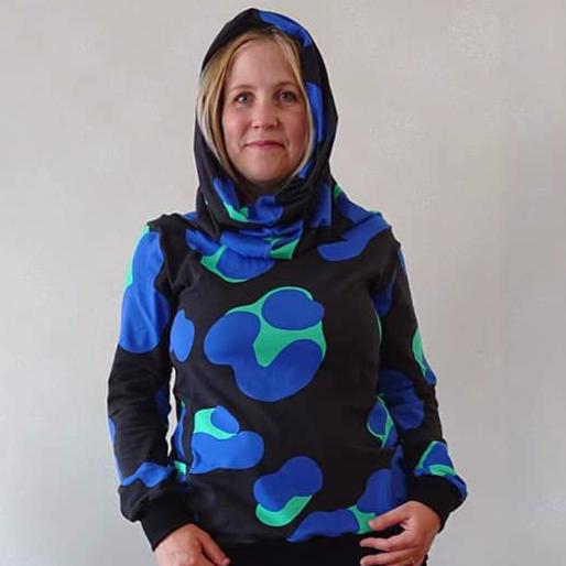 Shawl Neck Hoodie Strl 34-56 PDF-mönster