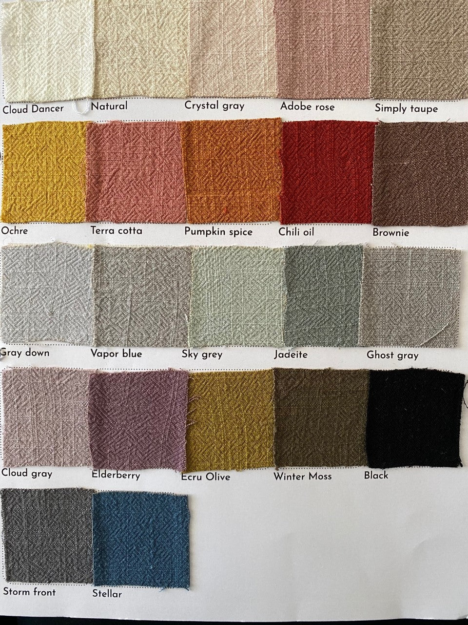 Vävd Linne-Viscose Adobe Rose