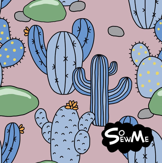 Cactus Pink/Blue GOTS Sweatshirt/College