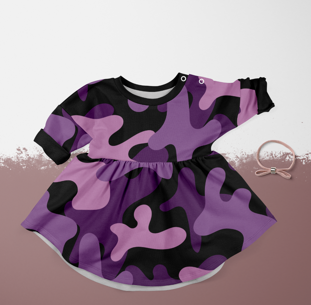 MEGA-camo Purple GOTS Sweatshirt/College