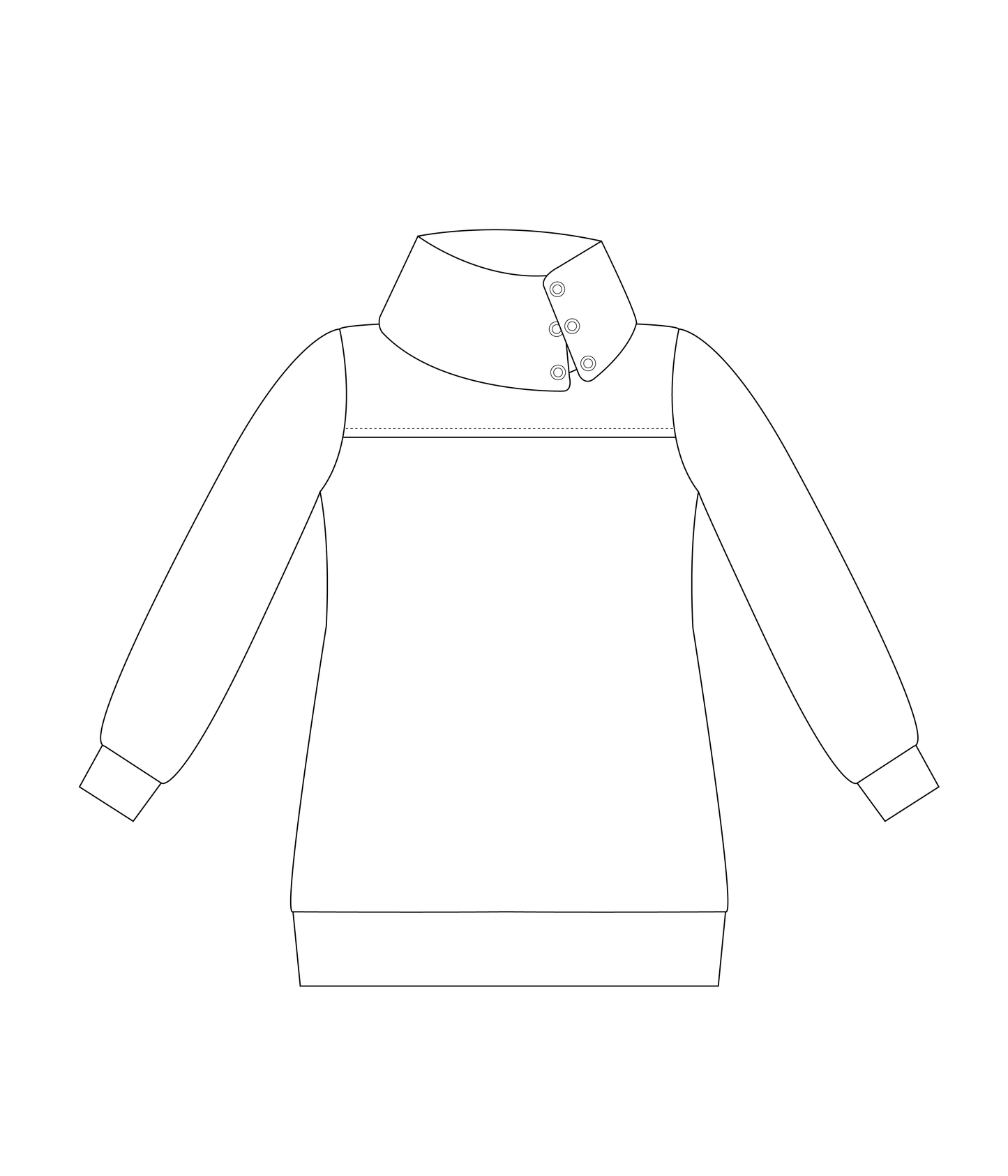 Comfy Collars Strl 62-170 PDF-mönster