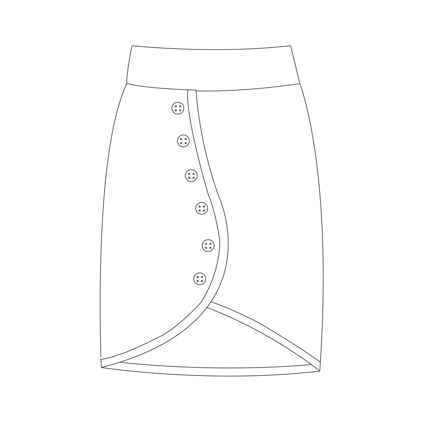 Flirt Skirt strl 36-50 PDF-mönster
