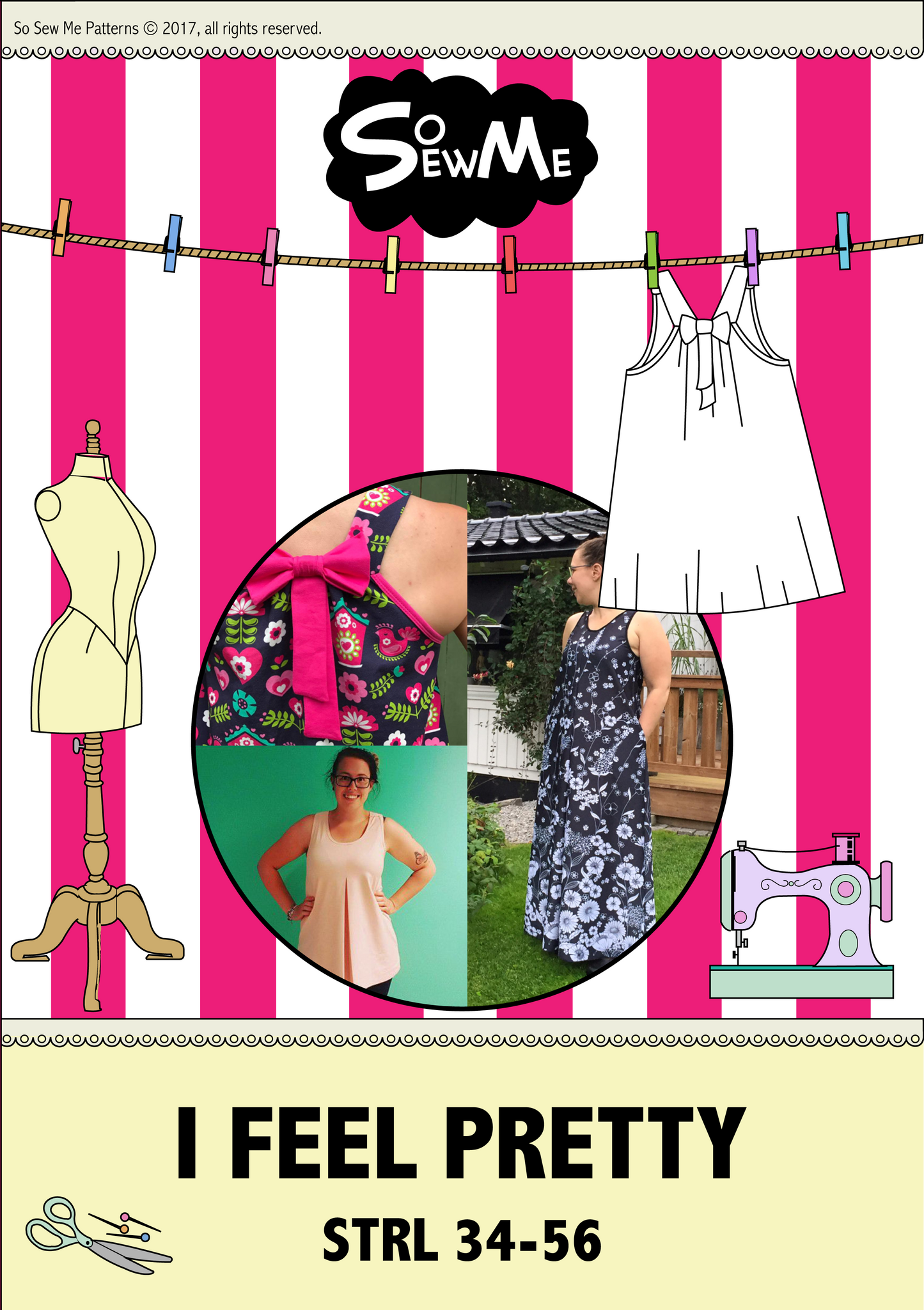 I Feel Pretty Strl 34-56 Pappersmönster