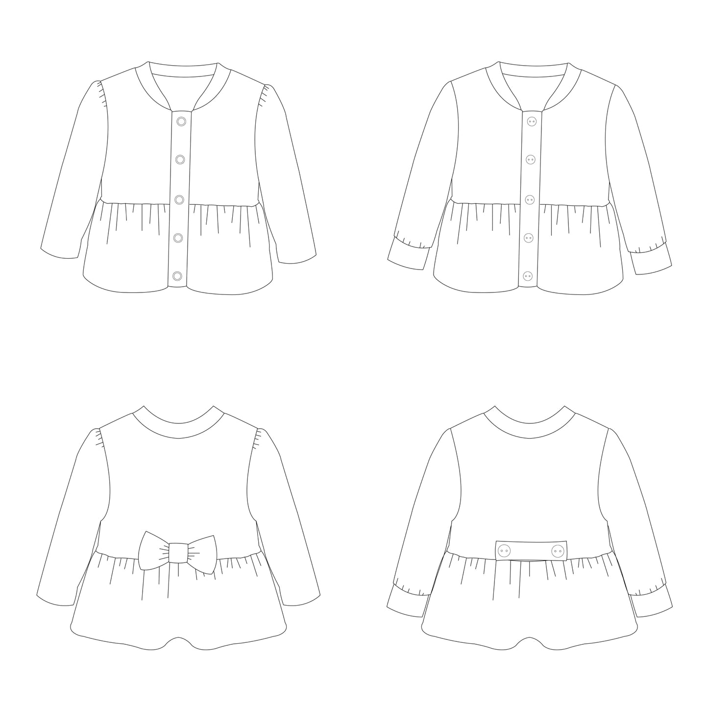 Preppy Princess strl 56-170 PDF-mönster