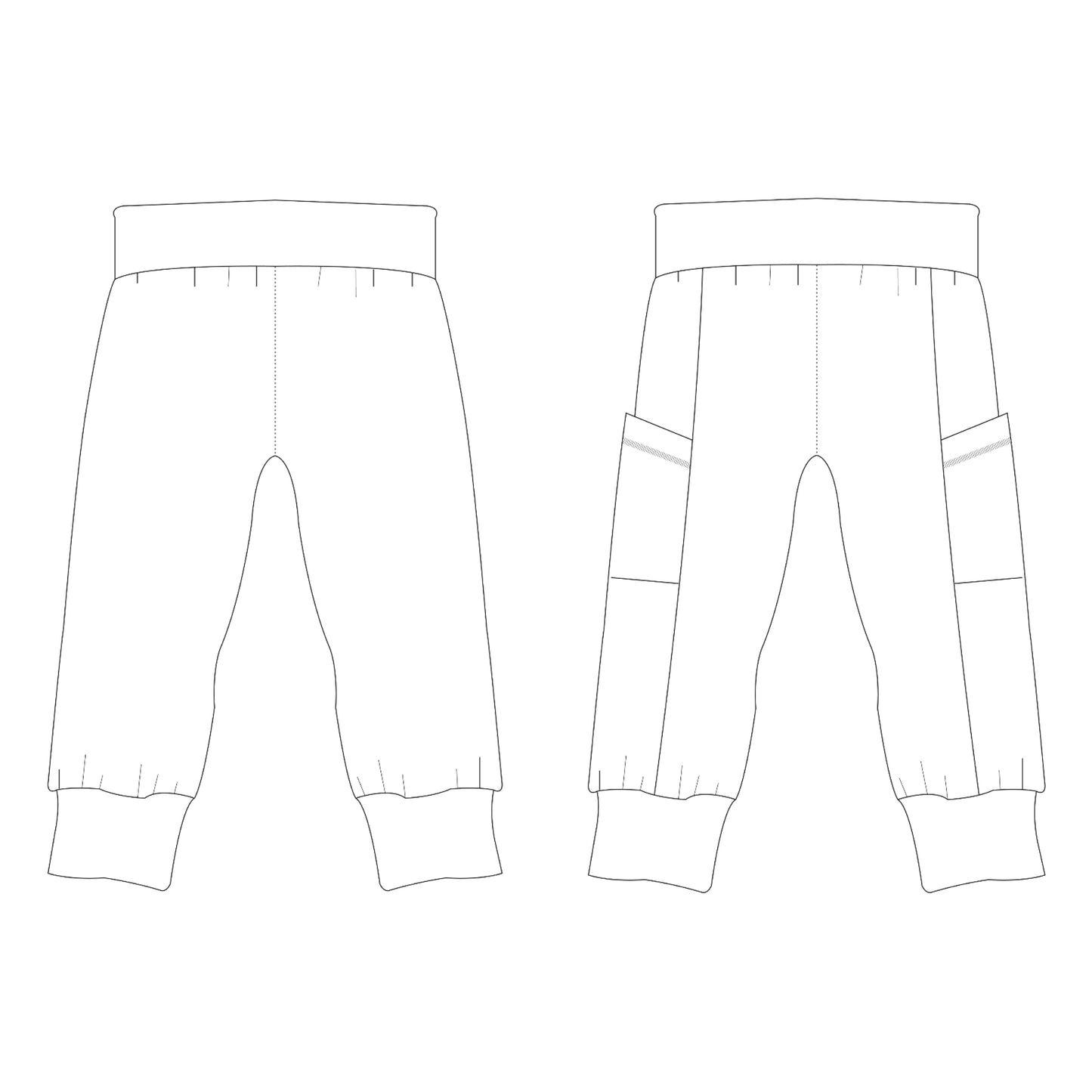 Easy Peasy Pants strl 56-140 PDF-mönster