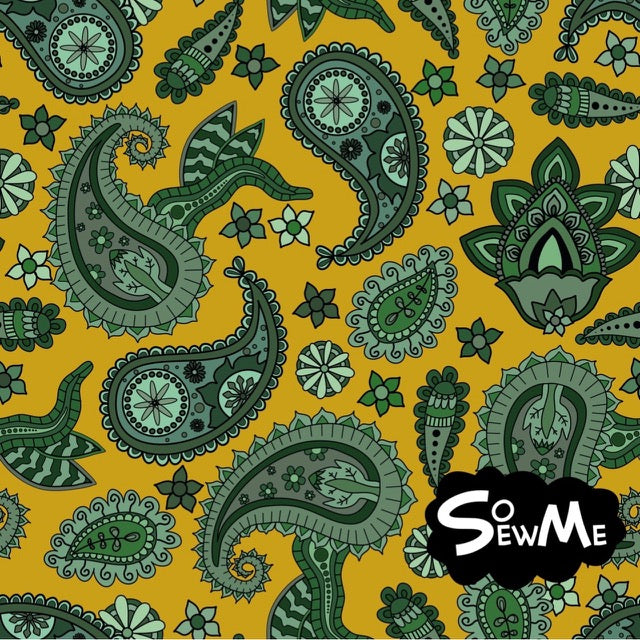 Funky Paisley Mustard Trikå/Jersey