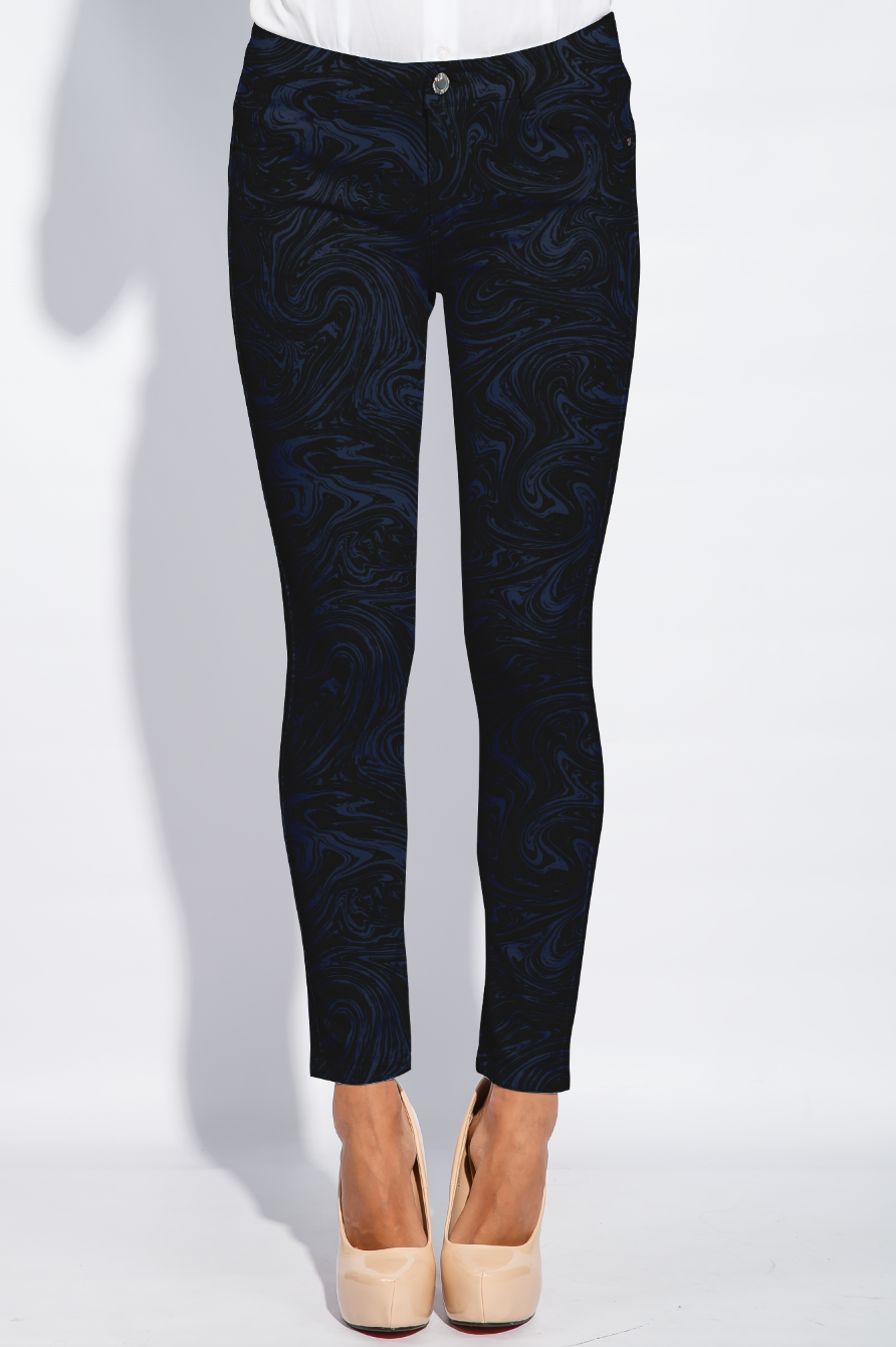 Liquid Marble Marine Blue Trikå/Jersey