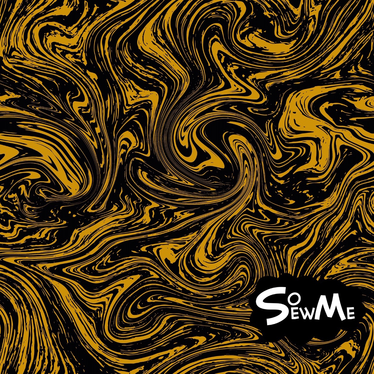 Liquid Marble Gold Trikå/Jersey