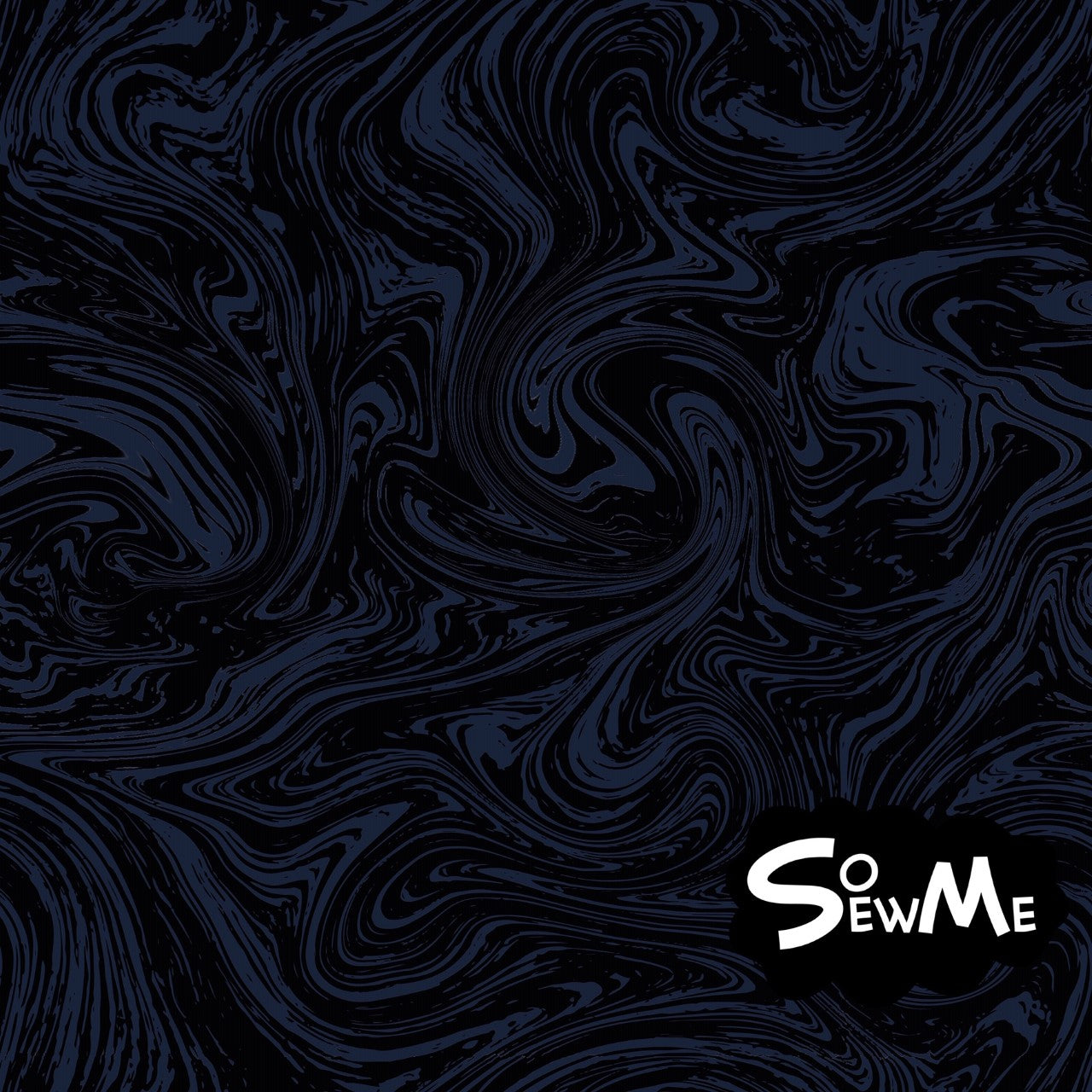 Liquid Marble Marine Blue Trikå/Jersey