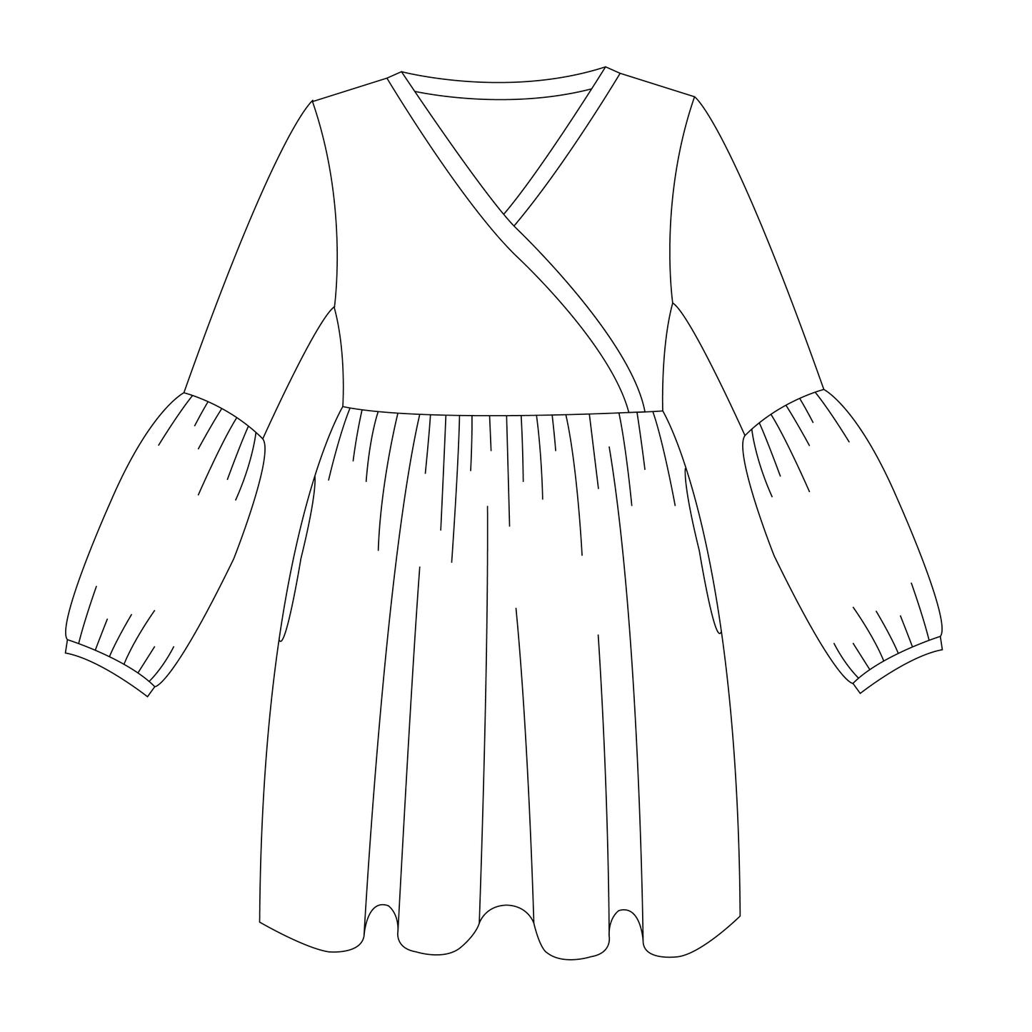 Sweet P Granpa Dress Strl 34-56 PDF-mönster